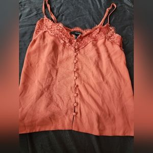 Light burnt orange blouse tank